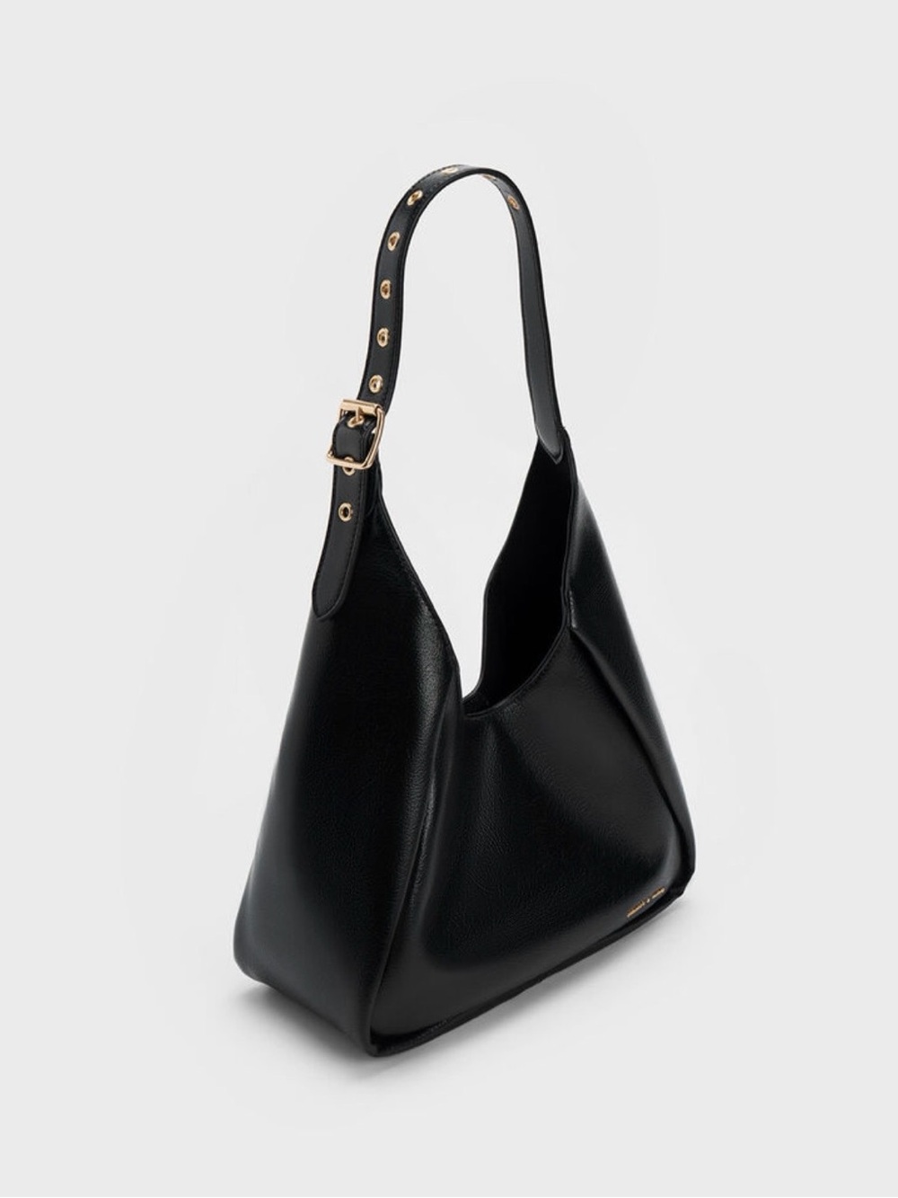Charles & Keith Buzz Hobo Bag and Pouch in black